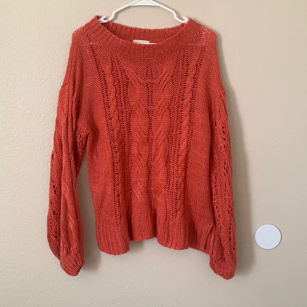 Coral Sweater: Red Dress Boutique